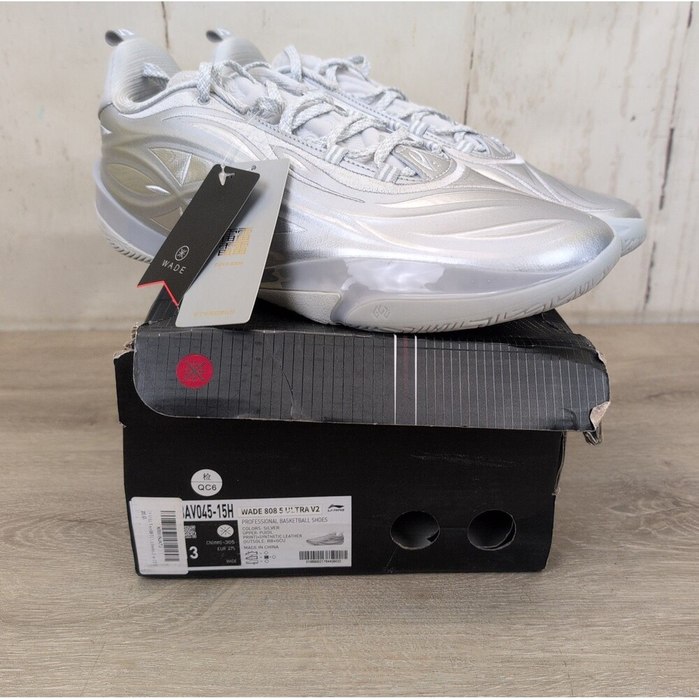 Li-Ning Way of Wade 808 5 Ultra V2 “Silver Flash” Sneakers ABAV045-15 Mens 13